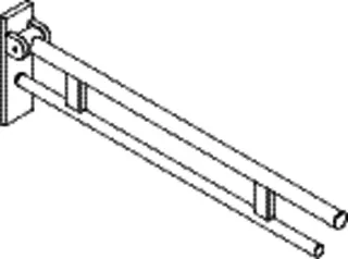 HEWI SK-Griff Duo (B), L:900, pulverbeschichtet weiß tiefmatt – Bild 4