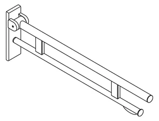 HEWI SK-Griff Duo (B), PRH, L:850, pulverbeschichtet weiß tiefmatt – Bild 3