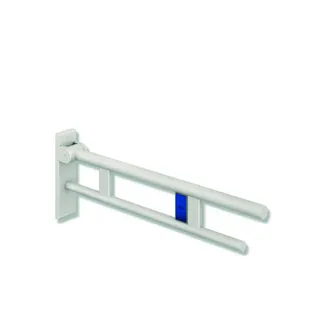 HEWI SK-Griff Duo (B), li, 850, WC-Spül (Funk),plvb weiß tiefmatt