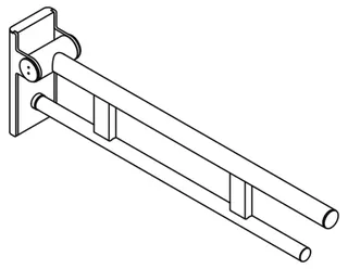 HEWI mob. SK-Griff Duo (A), L:700, pulverbeschichtet weiß tiefmatt – Bild 3