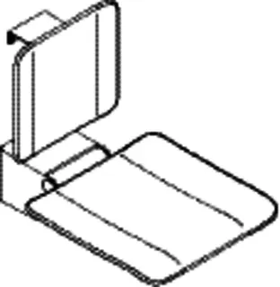 HEWI Klappsitz, 450x650, BS, plvb, Sitzf. Kst. weiß tiefmatt – Bild 3