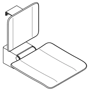 HEWI Klappsitz, 450x650, BS, plvb, Sitzf. Kst. weiß tiefmatt – Bild 4