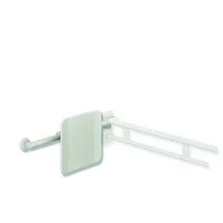 HEWI Rückenst., Sys 900, T:150, re Wand, li SK-Griff (A),plvb weiß tiefmatt