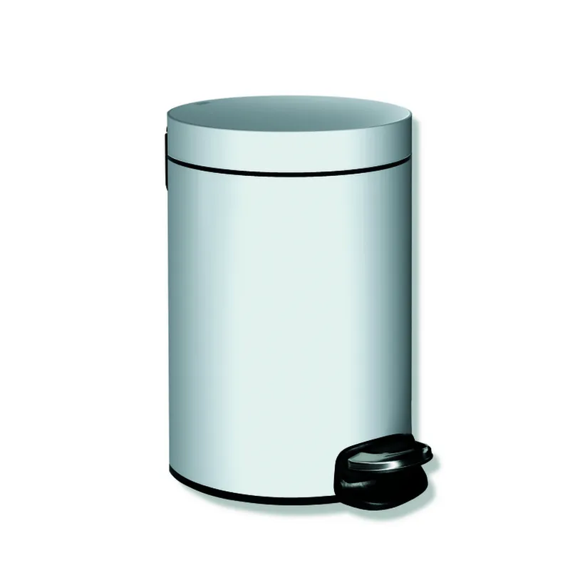 HEWI Abfallbehälter, 5 l, Soft Close Edelstahl, matt weiß beschichtet