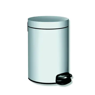 HEWI Abfallbehälter, 5 l, Soft Close Edelstahl, matt weiß beschichtet