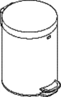 HEWI Abfallbehälter, 5 l, Soft Close Edelstahl, matt weiß beschichtet – Bild 4