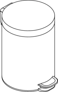 HEWI Abfallbehälter, 5 l, Soft Close Edelstahl, matt weiß beschichtet – Bild 5