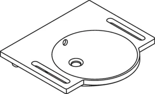 HEWI Waschtisch mit Griffmulden 600 x 550mm, mit Überlauf, o. Hahnloch – Bild 5