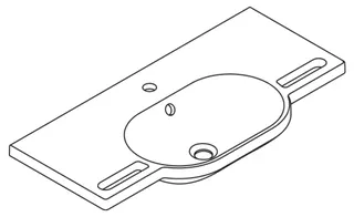 HEWI Waschtisch mit Griffmulden 850 x 415mm, mit Überlauf, 1 Hahnloch – Bild 4