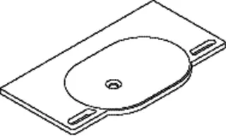 HEWI Waschtisch, B:1000mm, T:550mm, alpinweiß, ohne Überlauf, ohne Hahnloch – Bild 3
