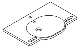 HEWI Waschtisch, B:850mm, T:550mm alpinweiß, mit Überlauf, 1 HL – Bild 3