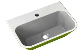 HEWI Waschtisch, B:510mm, T:350mm, 1HL, zweifarbig apfelgrün – Bild 3