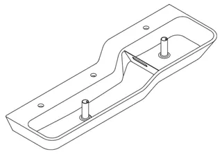 HEWI Waschtisch 1400mm, oberes Becken rechts 3HL, alpinweiß, Stauscheibe grün – Bild 4