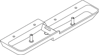 HEWI Waschtisch 1800mm, oberes Becken links 4HL, alpinweiß, Stauscheibe blau – Bild 5