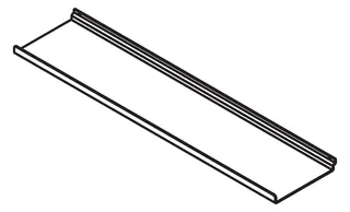 HEWI Ablage, 470mm, pulverbeschichtet dgrau tiefmatt – Bild 3