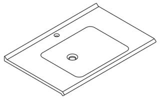 HEWI Waschtisch S-Form, modular ohne Überlauf, 850x550mm, 1 HL – Bild 3