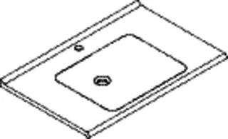 HEWI Waschtisch S-Form, modular ohne Überlauf, 850x550mm, 1 HL – Bild 4