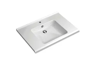 HEWI Waschtisch S-Form, modular mit Überlauf, 850x550mm, 1 HL – Bild 2