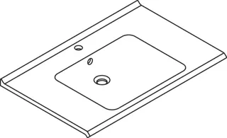 HEWI Waschtisch S-Form, modular mit Überlauf, 850x550mm, 1 HL – Bild 5