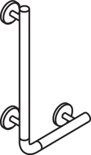 HEWI Winkelgriff, AM:600mm, W:300mm, unifarben reinweiß – Bild 5