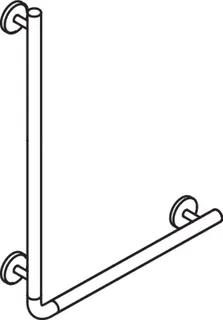 HEWI Winkelgriff, AM:750mm, W:500mm, unifarben signalweiß – Bild 5