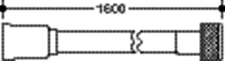 HEWI Brauseschlauch, L=1600 mm Weiß, Konus Chrom – Bild 4