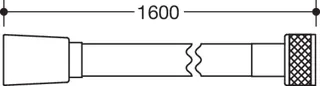 HEWI Brauseschlauch, L=1600 mm Weiß, Konus Chrom – Bild 5