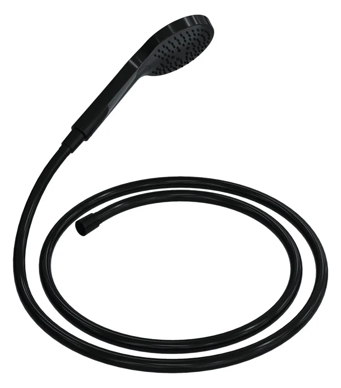 HEWI Handbrause,3Strahl,Schwarz matt Brauseschlauch, L=1600, Schwarz matt