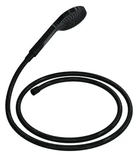 HEWI Handbrause,3Strahl,Schwarz matt Brauseschlauch, L=1600, Schwarz matt