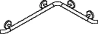 HEWI Dusch-Wannenhdl.,W1:800mm,W2:560mm, d:33mm, Kst., chromoptisch beschichtet – Bild 4