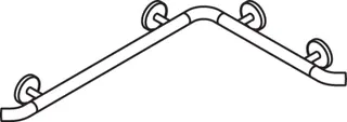 HEWI Dusch-Wannenhdl.,W1:800mm,W2:560mm, d:33mm, Kst., chromoptisch beschichtet – Bild 5