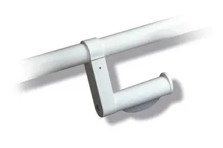 HEWI WC-Papierhalter, nachrüstbar, für Stangensystem d:33mm reinweiß – Bild 3