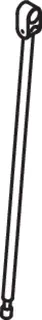 HEWI Bodenstütze f.SK-Griffe 950.50., L:643mm, Edst., Anb. farbig reinweiß – Bild 5