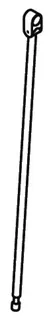 HEWI Bodenstütze f.SK-Griffe 950.50., L:733mm, Edst., Anb. farbig reinweiß – Bild 4