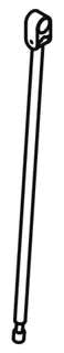 HEWI Bodenstütze f.SK-Griffe 950.50., L:563mm, Edst., Anb. farbig reinweiß – Bild 3