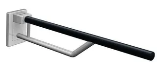 HEWI SK-Griff Duo, L:700mm, Kst., reinweiß, Oberholm farbig anthrazitgrau – Bild 2