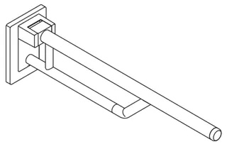 HEWI SK-Griff Duo, L:700mm, Kst., reinweiß, Oberholm farbig anthrazitgrau – Bild 4