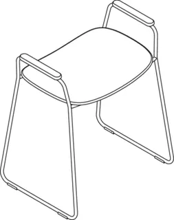 HEWI Duschhocker, H:626mm, B:536mm, Gestell verchromt signalweiß – Bild 3