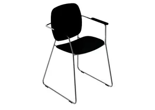 HEWI Badstuhl, H:856mm, B:545mm, Gestell verchromt tiefschwarz – Bild 3