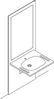 HEWI Waschtisch-Modul S 50, Waschtisch M40.11.501, Spiegel, weiß – Bild 5