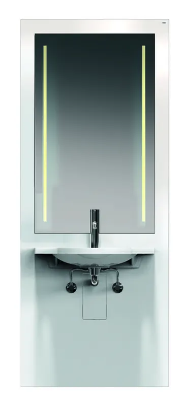 HEWI Waschtisch-Modul S 50, Waschtisch 950.11.121,LED-Spiegel,weiß