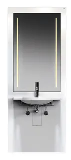 HEWI Waschtisch-Modul S 50, Waschtisch 950.11.101,LED-Spiegel,weiß – Bild 2