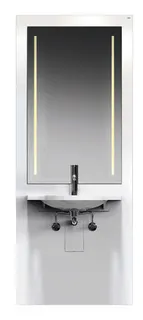 HEWI Waschtisch-Modul S 50, Waschtisch 950.11.121,LED-Spiegel,weiß – Bild 3