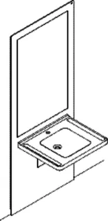 HEWI Waschtisch-Modul S50, Waschtisch 950.11.161, Spiegel, weiß – Bild 4