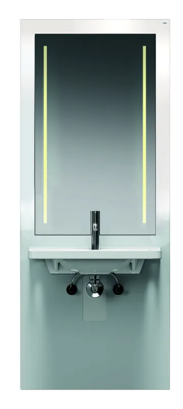 HEWI Waschtisch-Modul S50, Waschtisch 950.11.161,LED-Spiegel,weiß