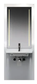 HEWI Waschtisch-Modul S50, Waschtisch 950.11.161,LED-Spiegel,weiß – Bild 2
