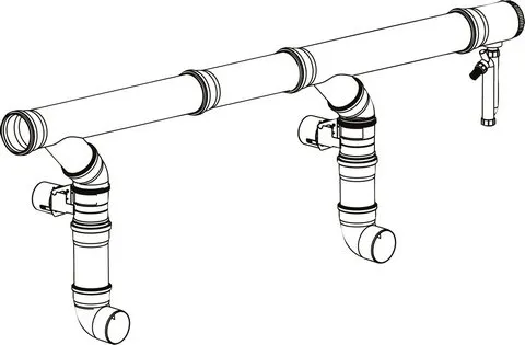 BOSCH Abgaszubehör Grundbausatz Kaskade Abgaskaskade DN160 / DN160 mit CO-Sensor