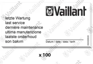 Wartungsaufkleber, (x100) Vaillant-Nr. 0020270735