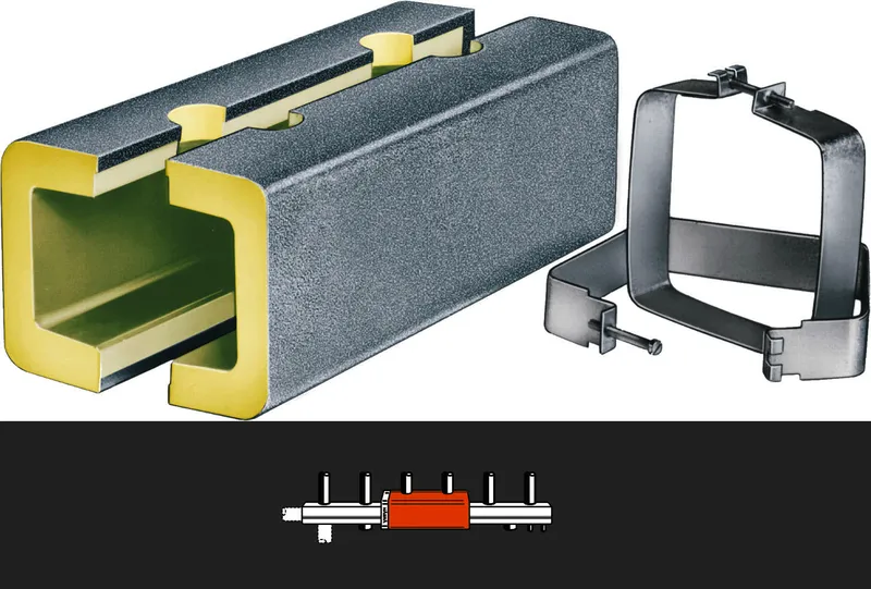 Isol. ALU/PU, SA 250 mm, Zwischenstück für MAGRA-CONTI-Verteiler 100-25
