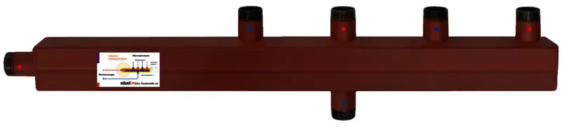 MAGRA HWplus-Kesselverteiler Typ 60-12,5 3 Heizgruppen, Stutzenabstand 125 mm